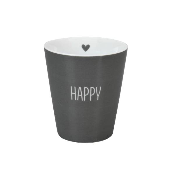 MUG HAPPY CHARCOAL